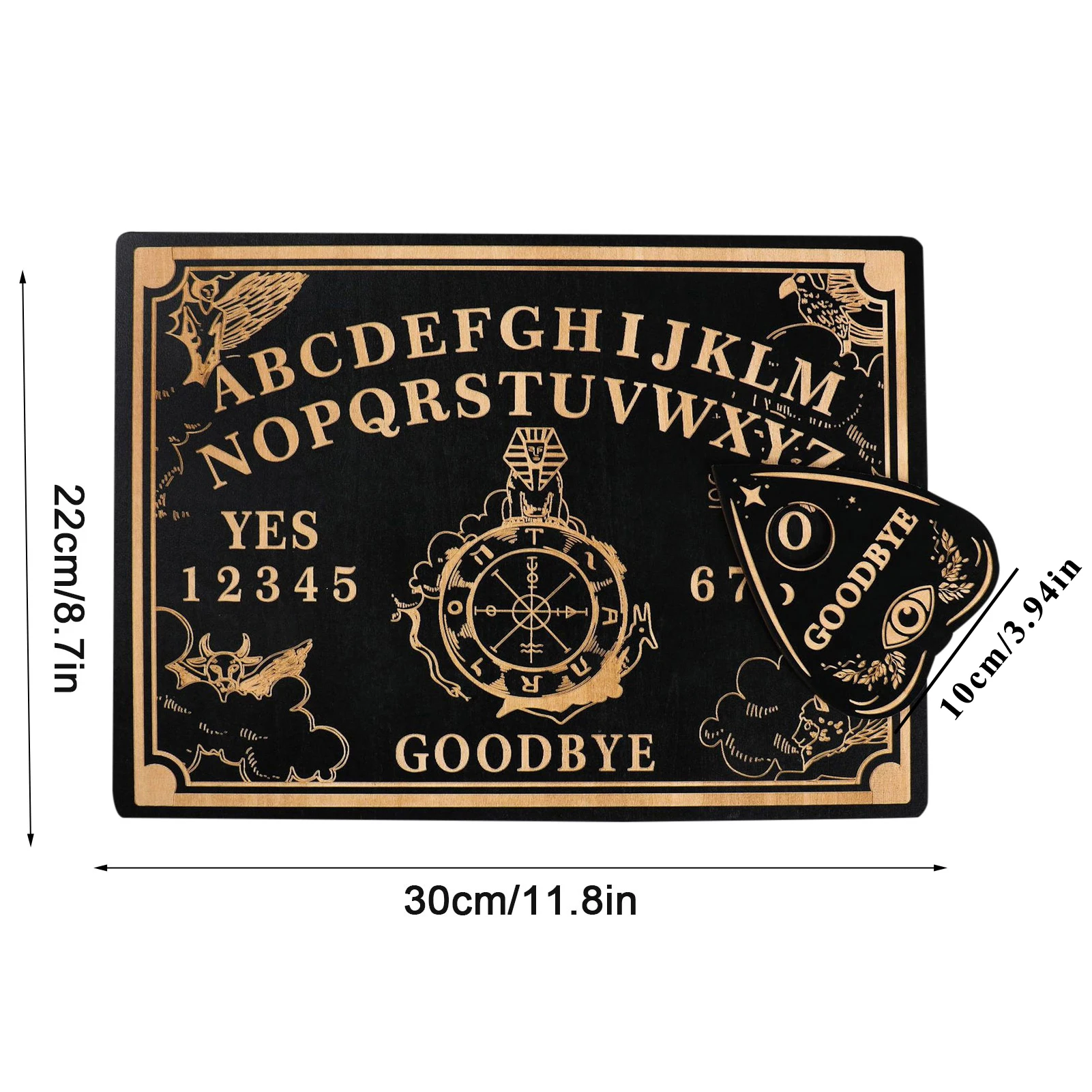 Деревянная Маятник для гадания волшебная доска с гравировкой Ouija метафизическое