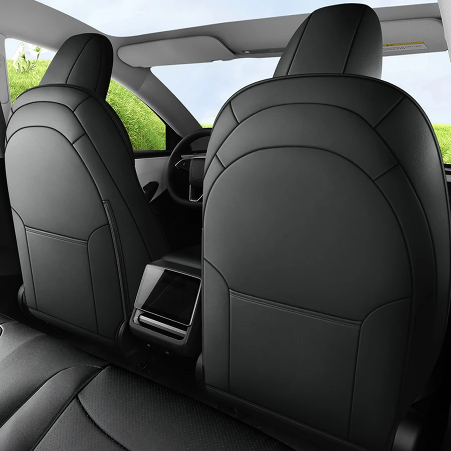 Фото Полные чехлы для автомобильных сидений Tesla New Model Y Juniper 2026, подходят для Model 3 Highland 2025, аксессуары для декора салона №5