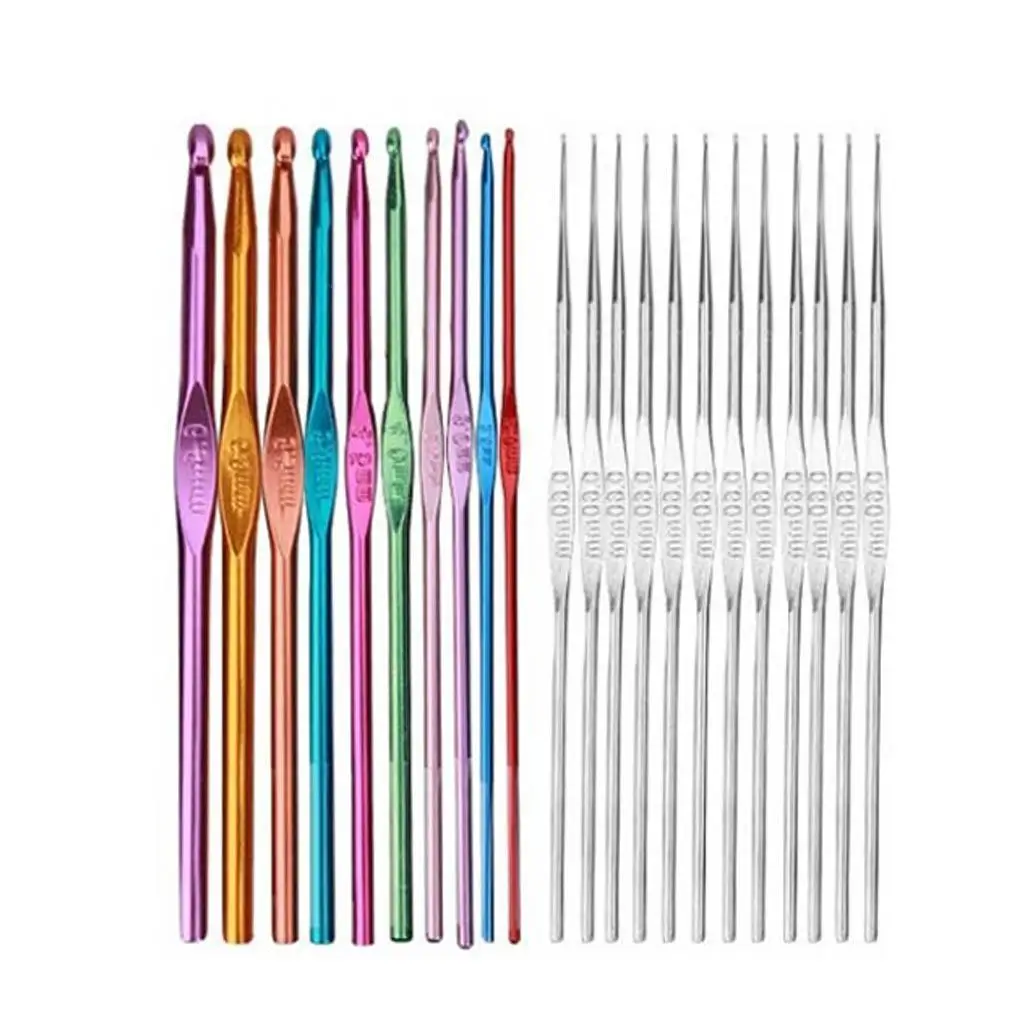 

Crochet Hooks Set DIY Hand Weave Yarn Kit Marking Clips Counting Circular Ring Knitting Craft Tools Random Color