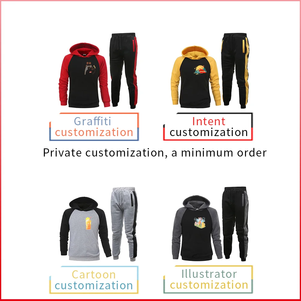 Новый модный дизайн спортивные толстовки простой Универсальный Графический