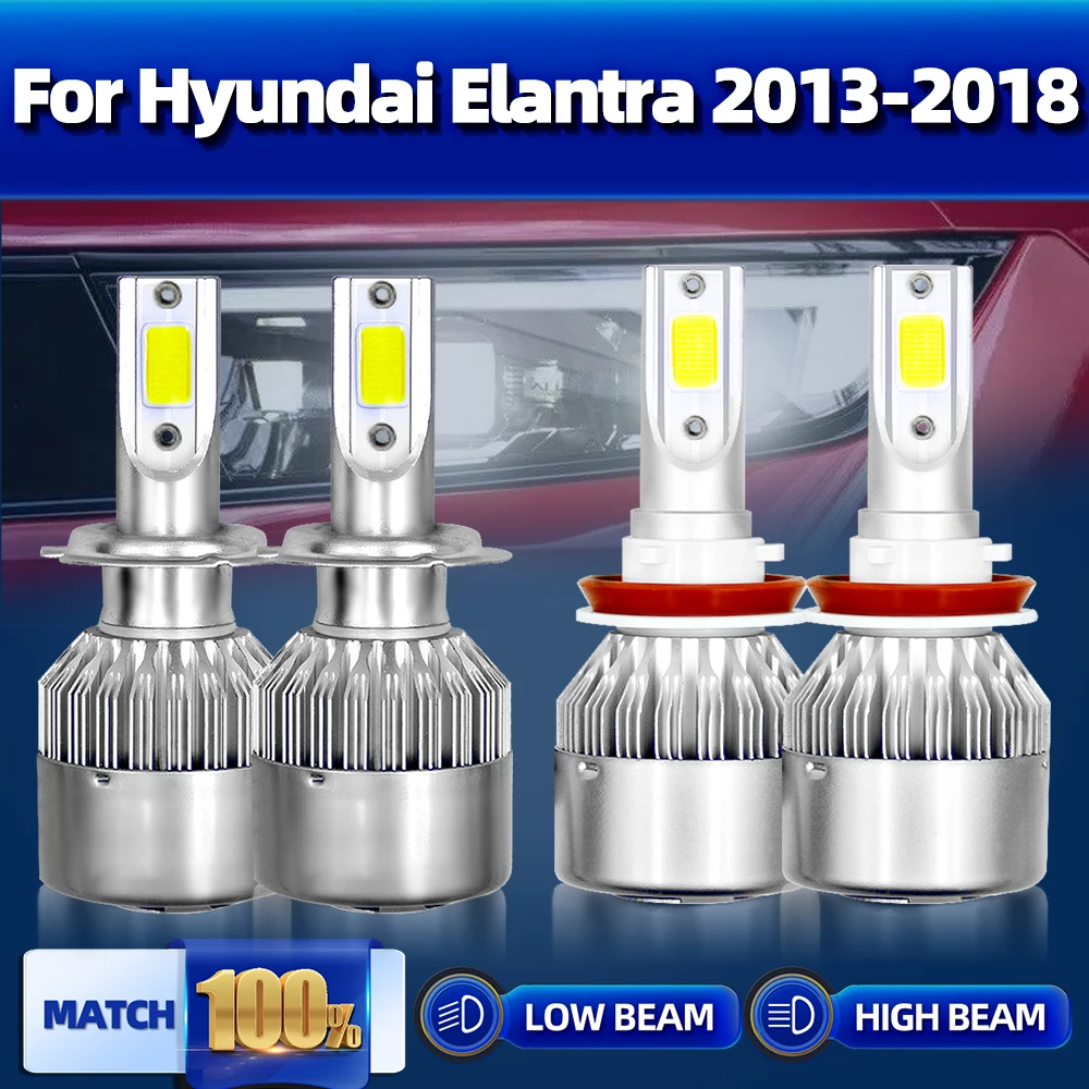 

6000K 40000LM Turbo H7 H11 Led bulb 12V Car Headlight Super Bright Car Light For Hyundai Elantra 2013 2014 2015 2016 2017 2018