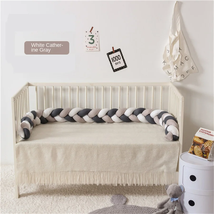 

Cotton Protective Hand Woven Fried Dough Twist Braid Crib Crash Protection Decorative Bed Circumference Long Bed Circumference