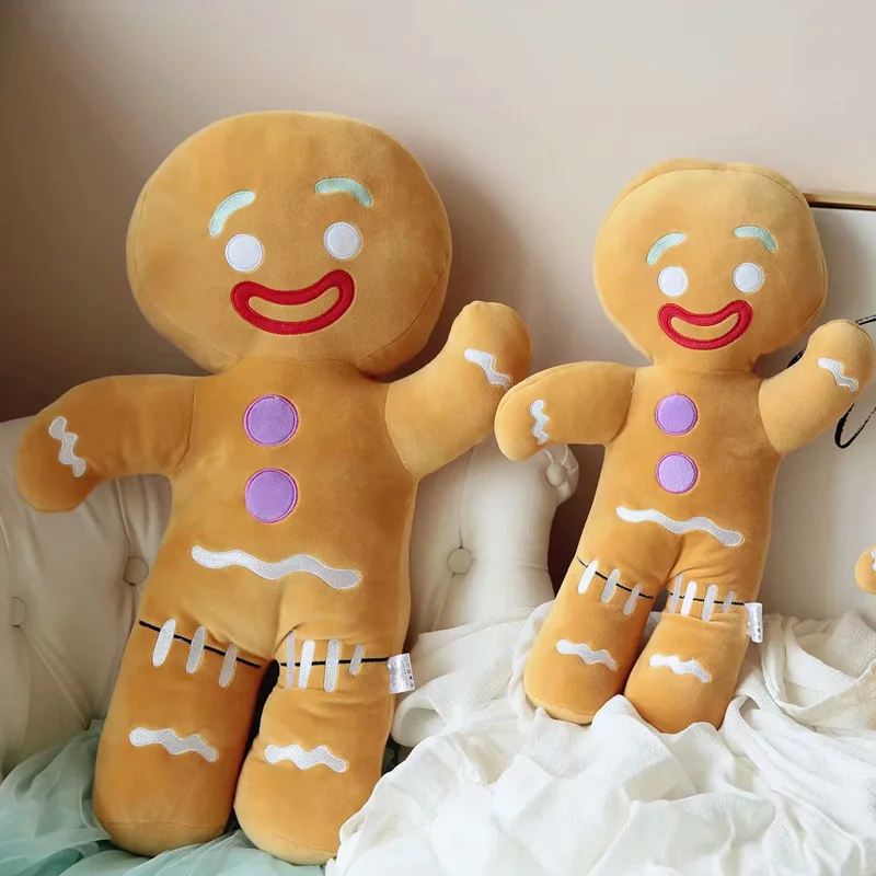 

30-60 см Мультяшные милые плюшевые игрушки и подвески с имбирным пряничным хлебом, подушка для мужчин, олень, подарок для детей