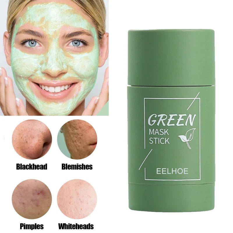 Clean Mask Stick For Face Acne Blackhead Remover Deep Pore Cleansing Brightening Facial Purifying Matcha Clay Mud Mask