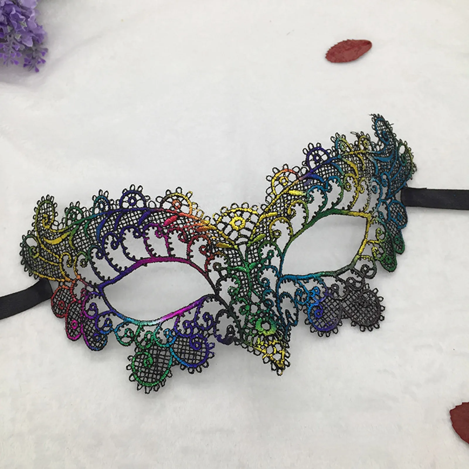 Черная кружевная Маска Queen вышивка искусственная Карнавальная маска Женские