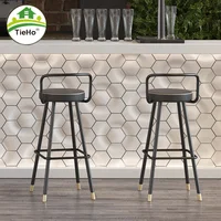 Modern Minimalist Nordic Bar Stool Home Backrest Luxury High Bar Chair Creative Counter Dining Chair Kitchen Home Furniture
