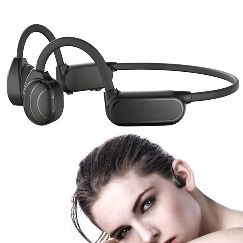 

5.0 Bone Conduction Headphones Wireless Sports Earphone IP56 Headset Stereo Hands-free With Microphone For Running