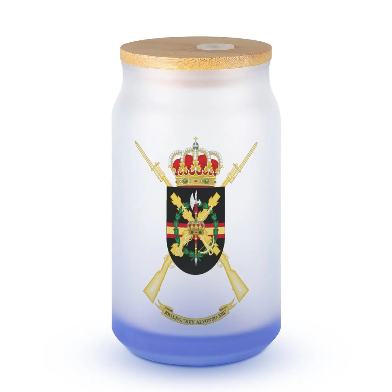 

Frosted Glass Pipette Cup Gradient Effect Cup Former Coat of Arms of The 2nd Spanish Legion Brigade King Alfonso Top Quality Fun