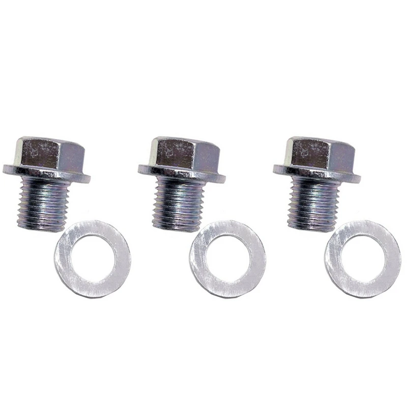 

3X 90009-R70-A00 Engine Oil Pan Drain Bolt Plug With Washer For Honda/Acura