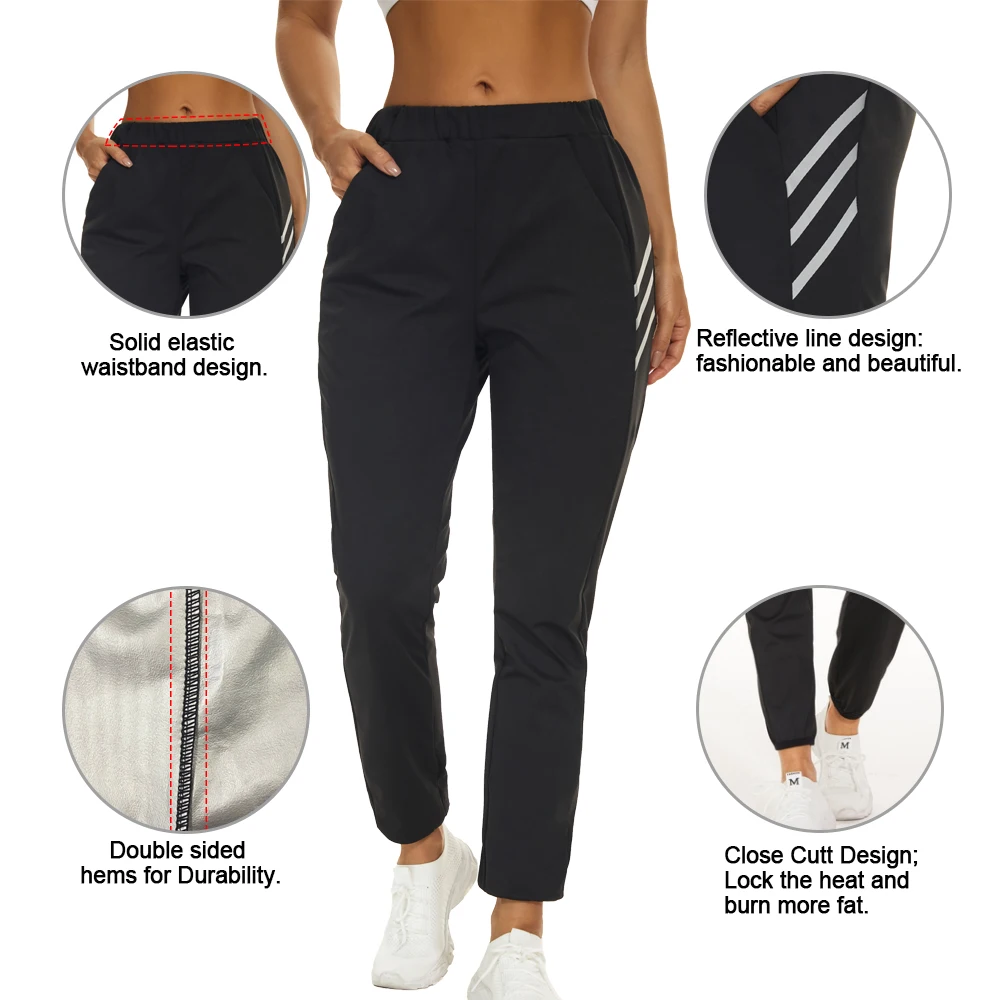 LAZAWG Sauna Leggings for Women Weight Loss Pants Sweating Trousers Fat Burner Ladies Body Shaper Fitness Wear Sports Running