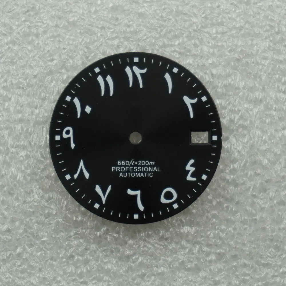 Arabic numerals dial blue watch modification accessories hand C3 luminous for SKX007 NH35/36 automatic movement  NH35 case Date