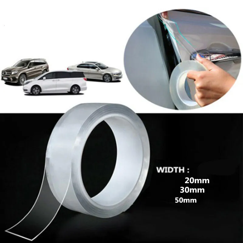 

Универсальная автомобильная нано-Клейкая прозрачная лента устойчивая к царапинам порог машины пленка для края двери обода Защитная защита...