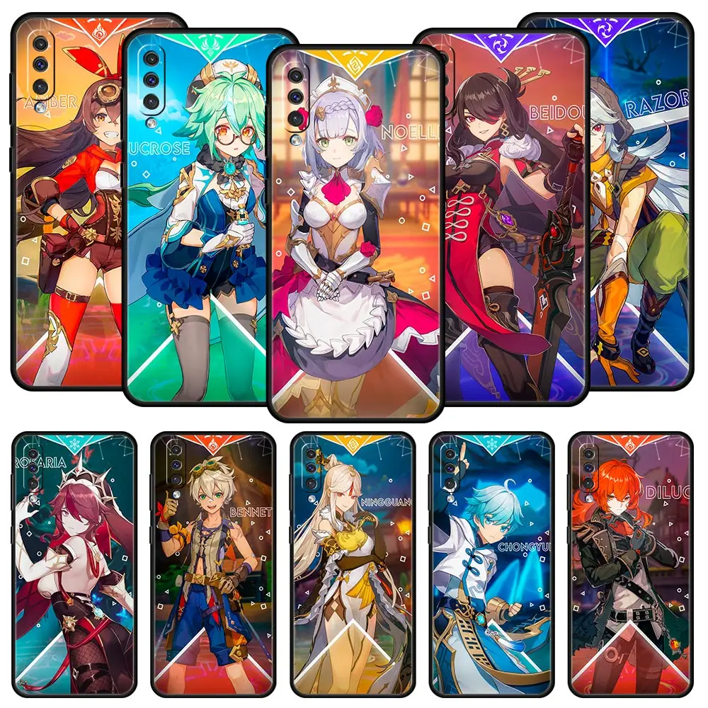 

Genshin Impact Game Phone Case for Samsung Galaxy A50 A70 A10 A20 A30 A40 A20S A20E A02S A12 A22 A72 A52 A32 5G Soft Cover Shell