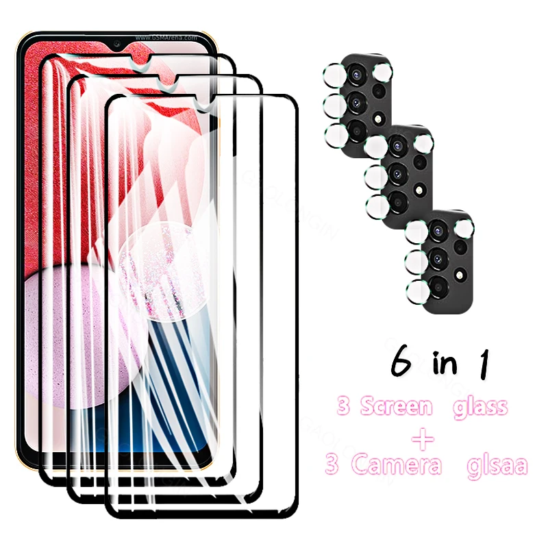 

6in1 Tempered Glass for Samsung A12 A13 A32 A52 A21 A21S Camera Lens Screen Protector for Samsung A135G A525G A52S5G A325G Glass