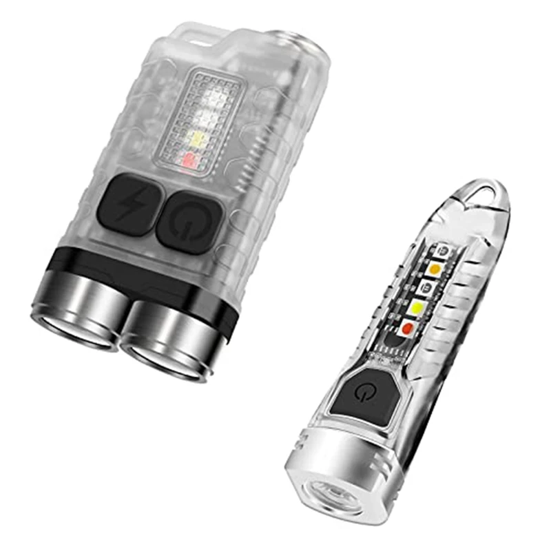 

SEWS-V3 Mini Keychain Flashlights,900LM USB-C Rechargeable LED Flash Light With Tail Magnet,V1 IPX6 Pocket Flashlight