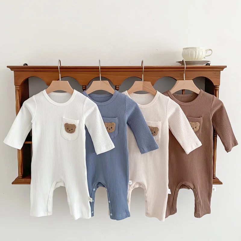 

2023 Autumn Bear Kids Romper Baby Girls Boys Clothes Cotton Korean Baby Jumpsuit Newborn Onesie Infant Toddler Clothing