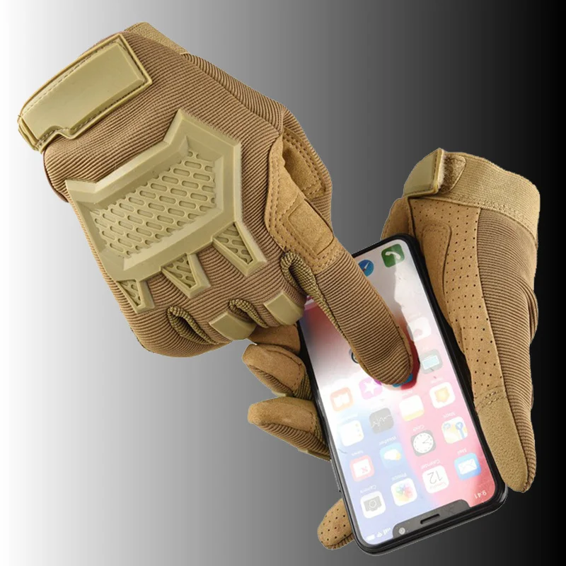 

Men's Us Army Touchscreen Outdoor Sport Full Finger Military Combat Anti-Slip Carbon Fiber Shell Tactical Gloves
