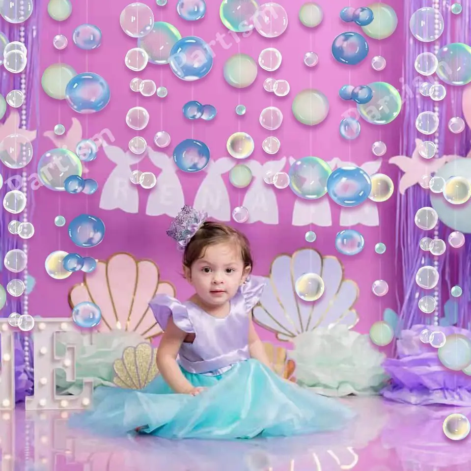 

Прозрачная пузырьковая гирлянда с ракушками и морскими звездами, 4 м