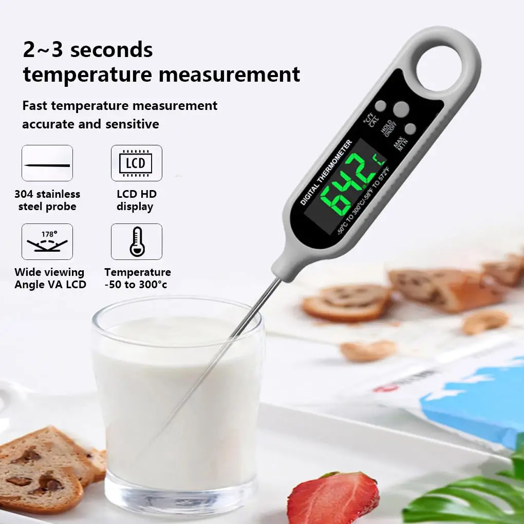 

Portable BBQ Cooking Precise Temperature Thermometer Baking Food Gauge Coffee Steak Home Kitchen Grilling Gadgets