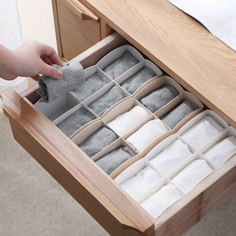 

Underwear Scarves Socks Bra Organizer Storage Box Drawer Closet Organizers T-shirt Clothing Plastic Storage Box Separator Boxes
