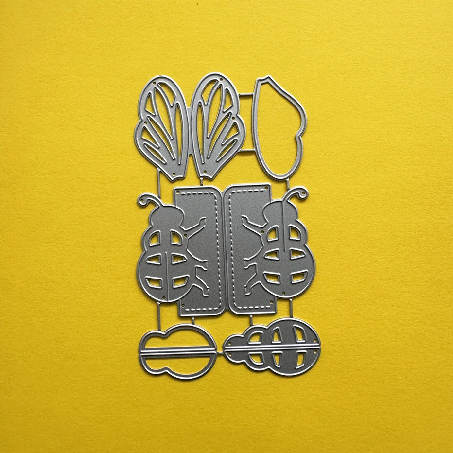 Новинка 2024 года вырубные штампы в виде складной пчелы для скрапбукинга