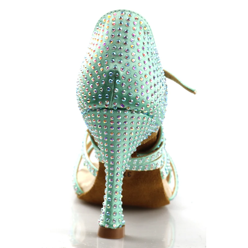 Loogtshon Dance Shoes for Women Ballroom Latin shoes Ladies Modern Tango Dancing Performance Shoes Salsa Sandals 7.5CM Heel