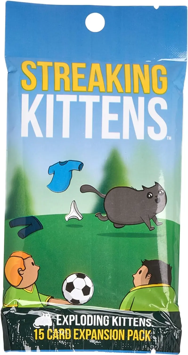 Exploding Kittens Streaking Kittens: это второе расширение взрывной игры котят-Семейная
