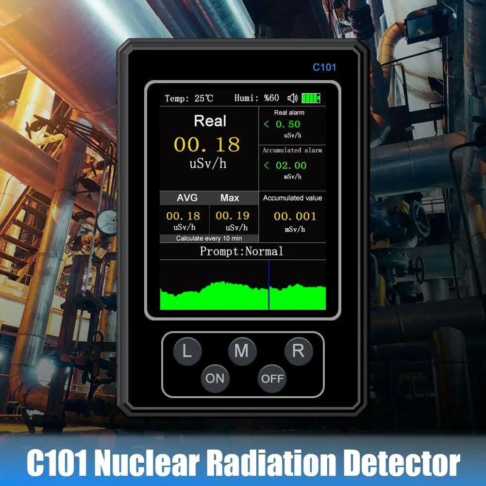 

High Sensitivity C101 Geigercounter Nuclear Radiation For Precise Detection Of Beta Gamma And X Ray Radiation V4b7