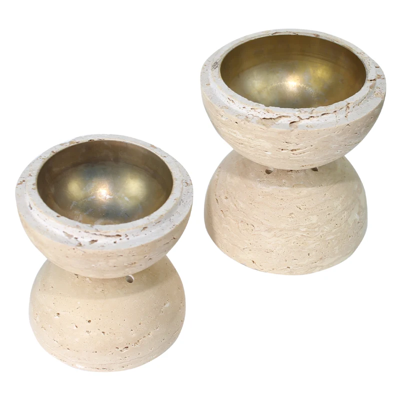 Stone Wood Burner Holder Marble Incense Burner With Bowl Hoist Base
