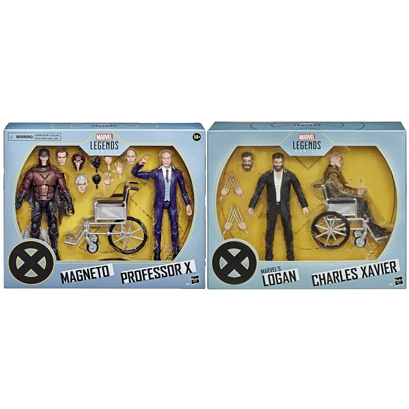 

Hasbro Marvel Legends Series X-Men Magneto Professor Marvel's Logan Charles Xavier Action Figure 2-Pack Model Toy 6 Inch