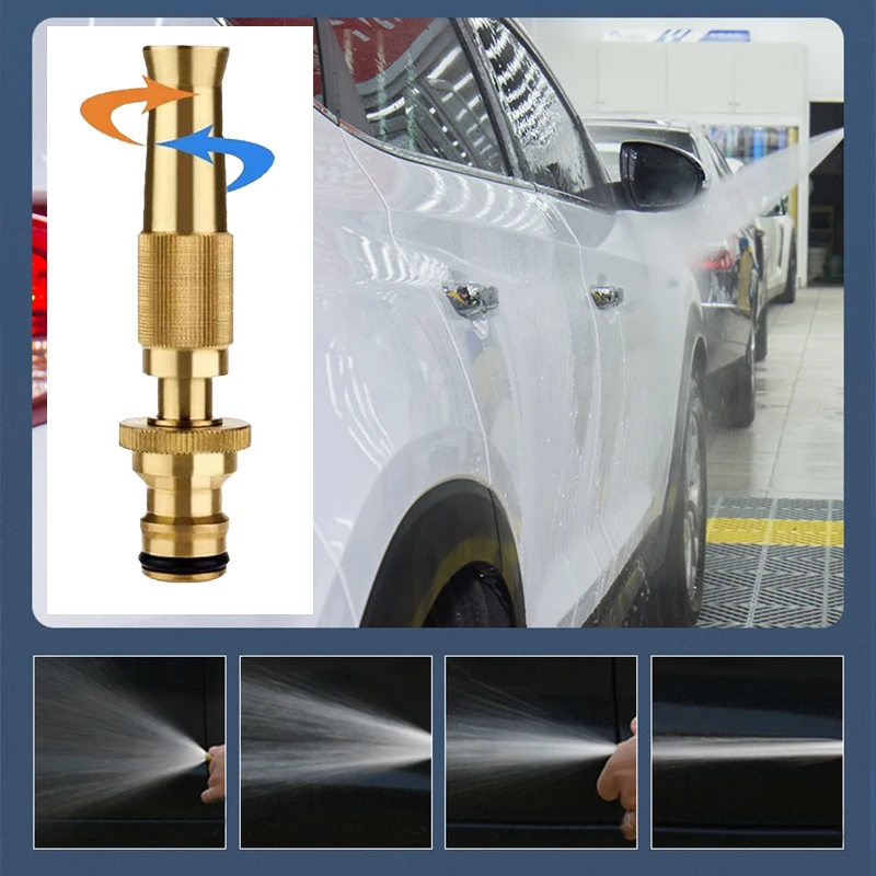 

Car Cleaning High Pressure Water Gun Adjustable Brass Direct Spray Sprinkler Quick Connector 1/2'' Washer Auto Wash Accessories