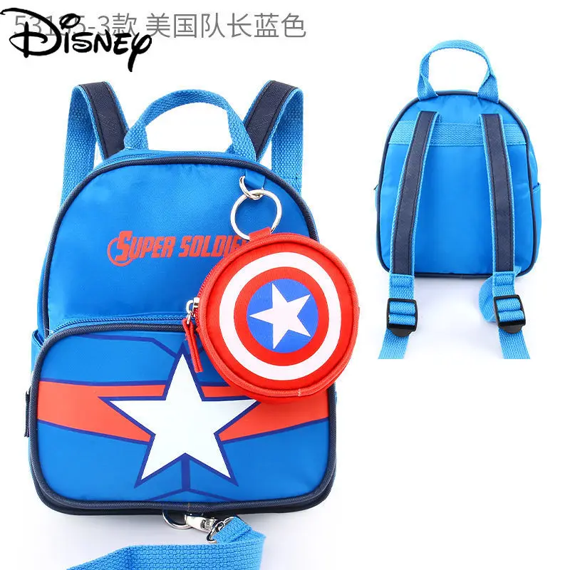 Disney's Avengers Student New Handsome Cartoon Breathable Schoolbag Children's Large-capacity Anti-lost Pendant Backpack
