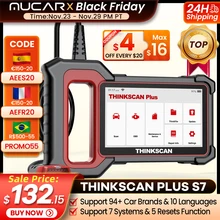 THINKCAR Thinkscan Plus S7 S4 Obd2 Scanner Car Diagnostic Tools Automotivo OBD Scanner Auto Diagnosis Tool Code Reader 28 Reset