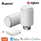 Термостат ZigBee с клапаном радиатора и привода, умный программируемый контроллер температуры TRV, работает с приложением Tuya Smart Life через Alexa Google