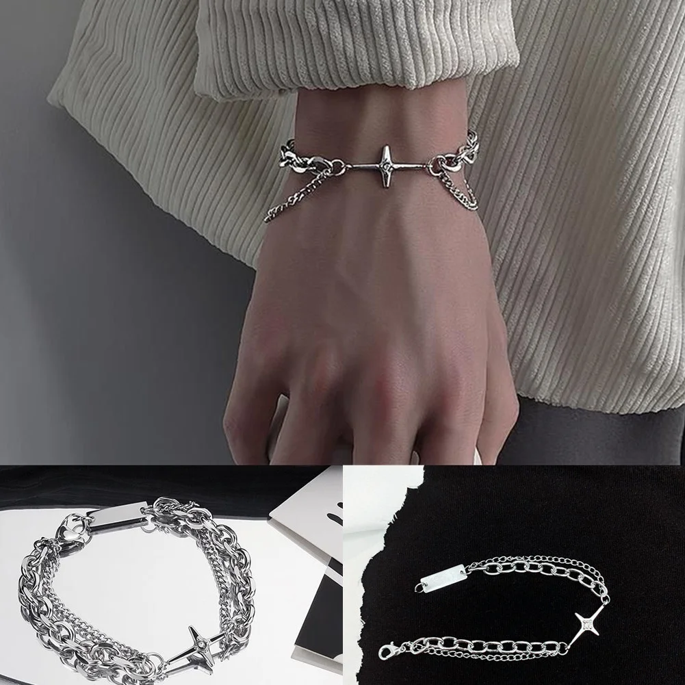 

Fashion Six-pointed Star Bracelet For Women Collar Goth Bracelet Teen Aesthetic Jewellery Hip Hop Party Girl 2022 New Jewelry