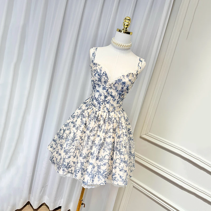 KBQ хит цвета печати сексуальные мини-платья для женщин квадратный воротник без