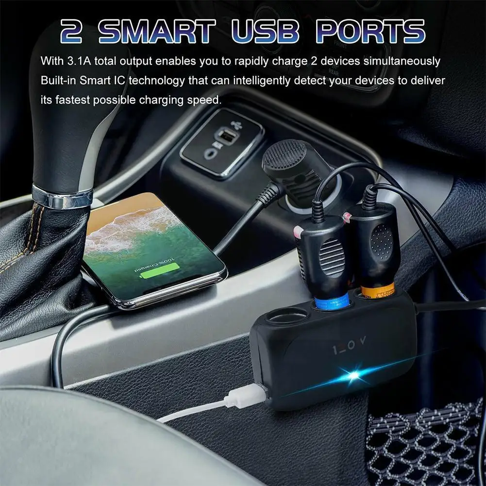 

Адаптер питания с двумя USB-портами, DC 12-24 В