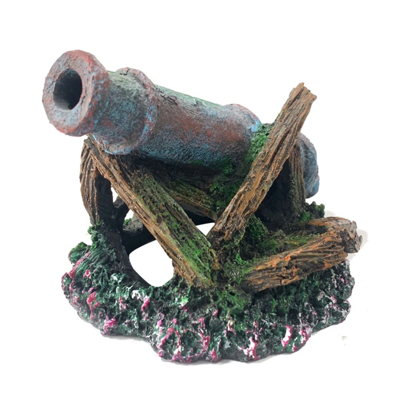 

Fish Tank Landscape Cannon Military Ornament Armament Decoration Warcraft Wreck Aquarium Underwater Weapon Cave Shelter Wreckage