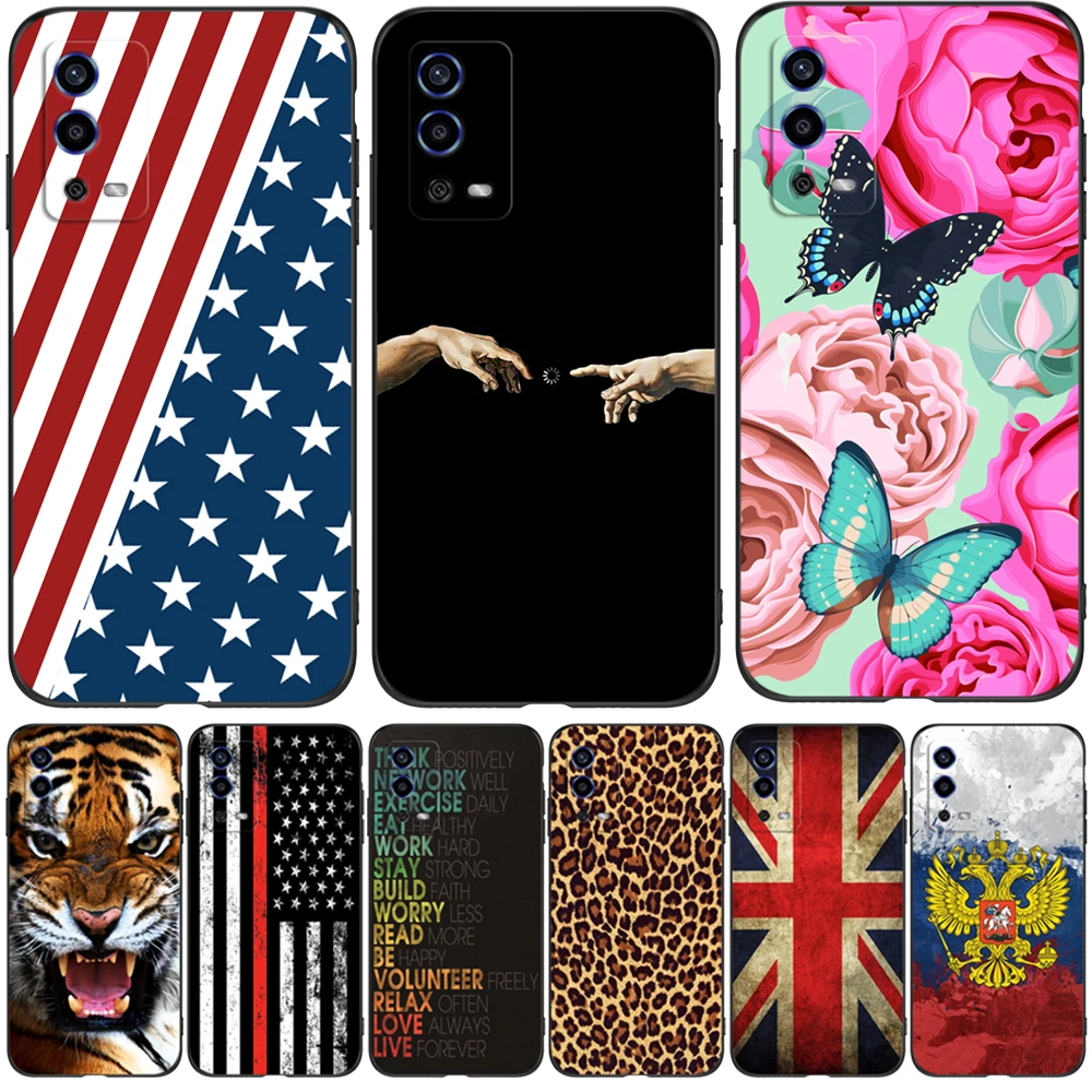 Для OPPO A55 4G чехол 6,51 дюйма CPH2325 чехол для телефона Обложка для Oppo A55 OPPOA55 A 55 4G 2021 дюйма