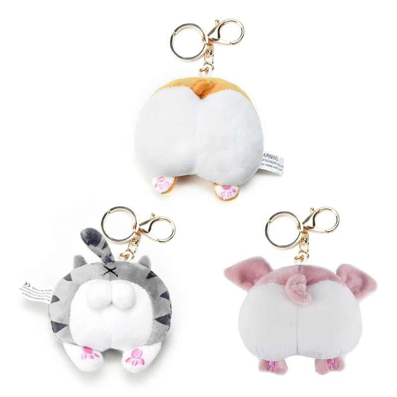 

Exquisite Corgi for Cat Butt Keyring Cartoon Animal for KEY Chain Rust-proof