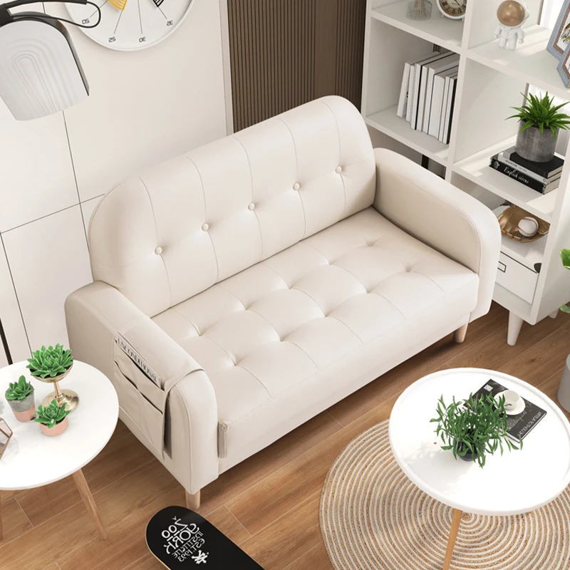 

Relaxing White Sofa Sleeper Person Exterior Transformer Sofa Creative Lazy Sillas Para Sala De Estar Bedroom Furniture SGQ10XP