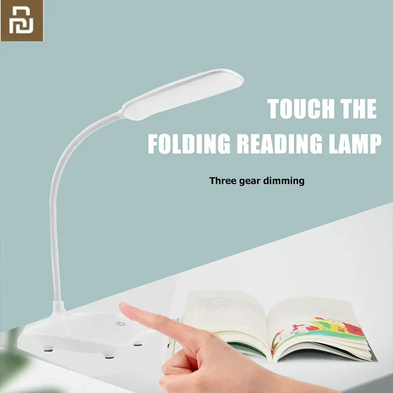 

Youpin LED Desk Lamp Foldable Dimmable Touch Table Lamp USB Powered Table Light 6000K Night Light Touch Dimming Portable Lamp
