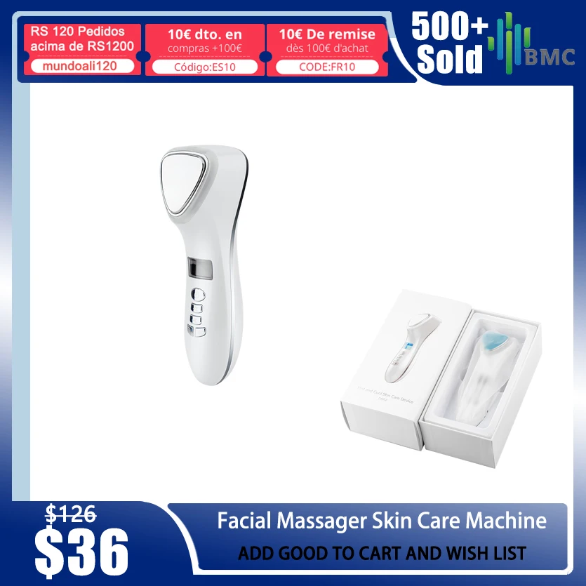 

Электрический миниатюрный массажер для лица, уход за кожей, фотон, красота, против морщин, отбеливающий светильник, портативный светодиодны...