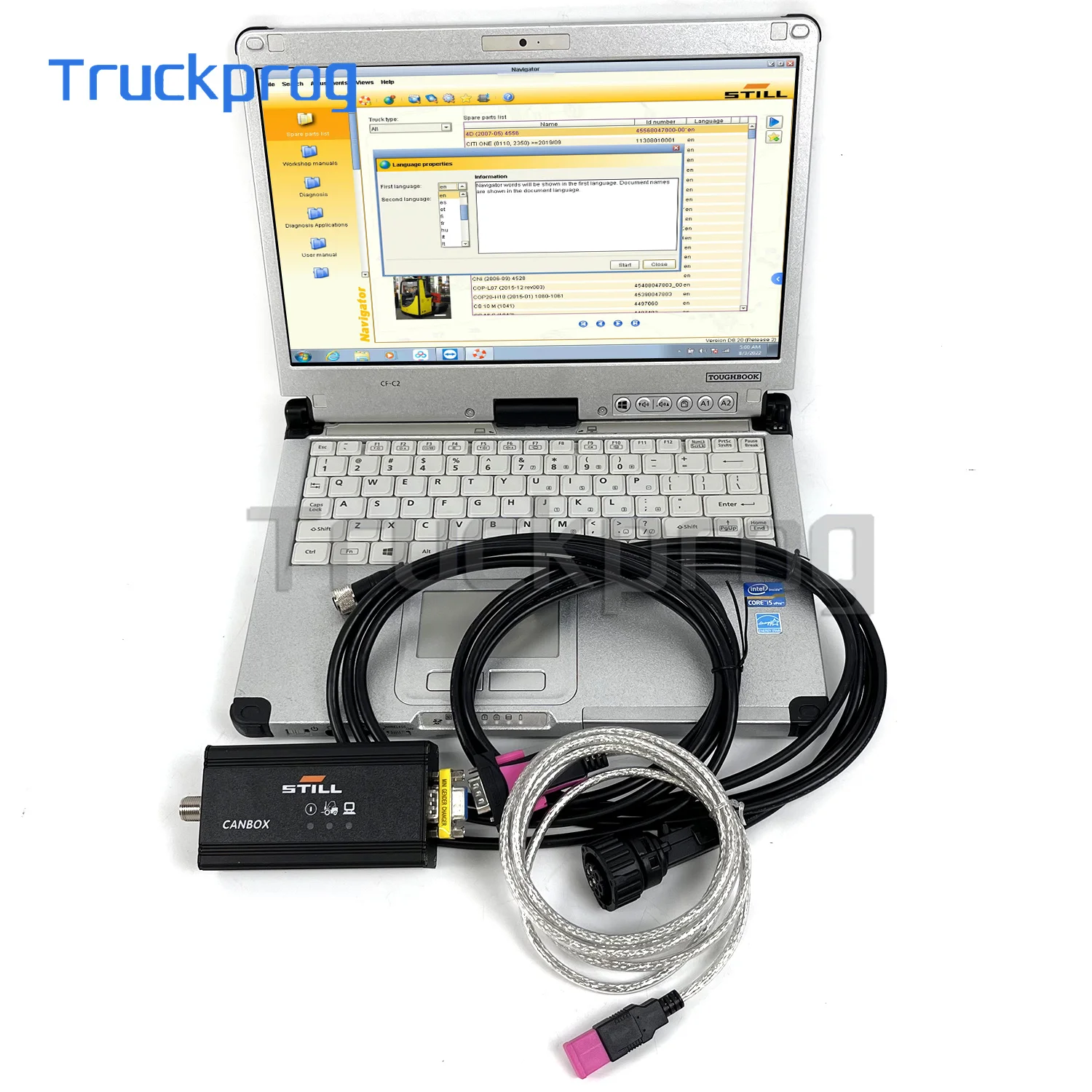 Автоматический диагностический комплект Canbox для вилочного погрузчика и