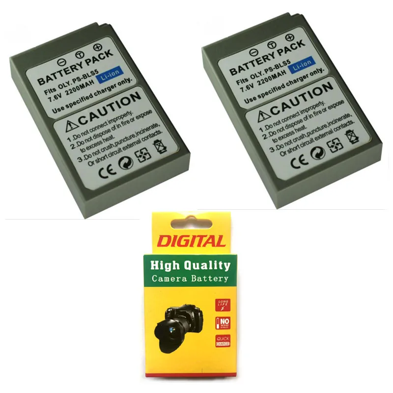 

PS-BLS5 Camera Battery BLS-5 BLS-50 for Olympus OM-D E-M10, Mark II, Mark III, Pen E-PL2, E-PL5, E-PL6, E-PL7, E-PM2, Stylus 1