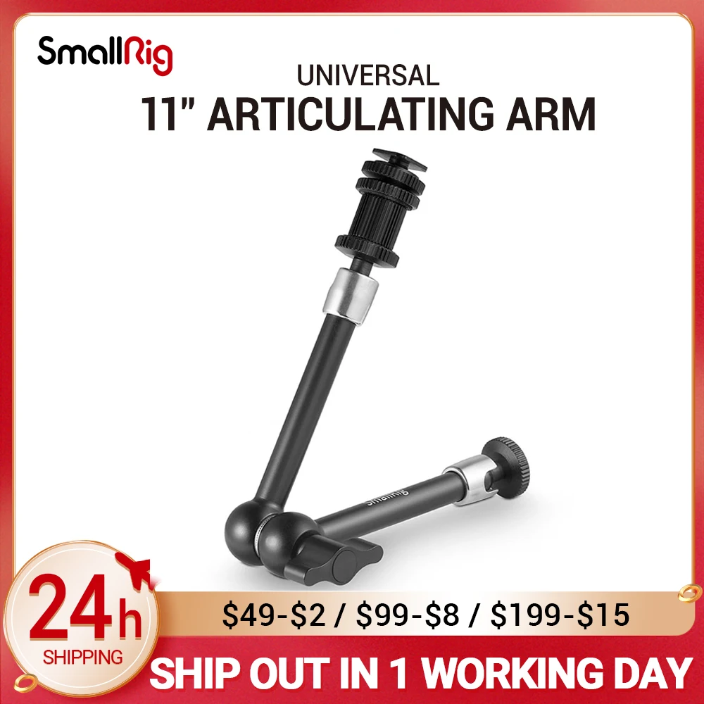 

SmallRig DSLR 7"/11" Articulating Rosette Arm Camera Magic Arm with Cold Shoe Mount Standard 1/4"-20 Threaded Screw Adapter 1498