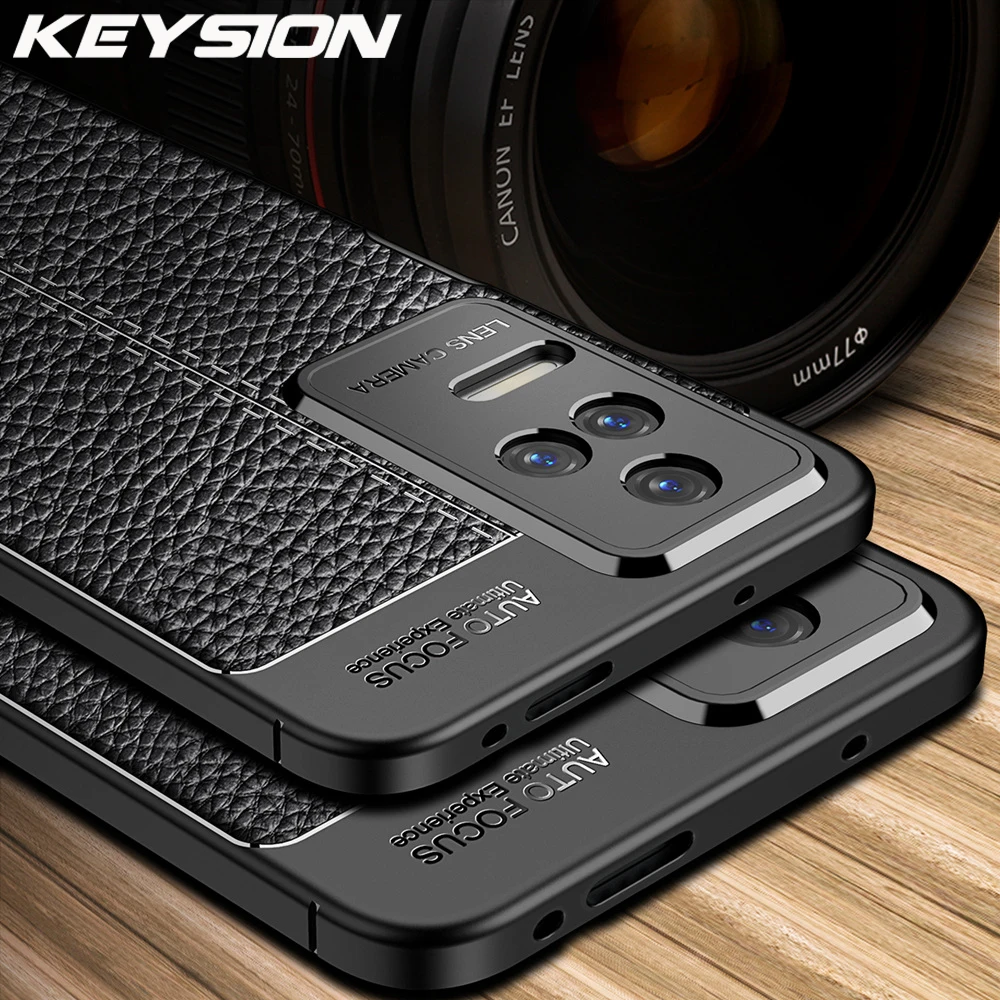 

Ударопрочный чехол KEYSION для POCO F4 5G, роскошный кожаный мягкий силиконовый чехол для телефона Xiaomi Redmi K40S K50 K50 Pro