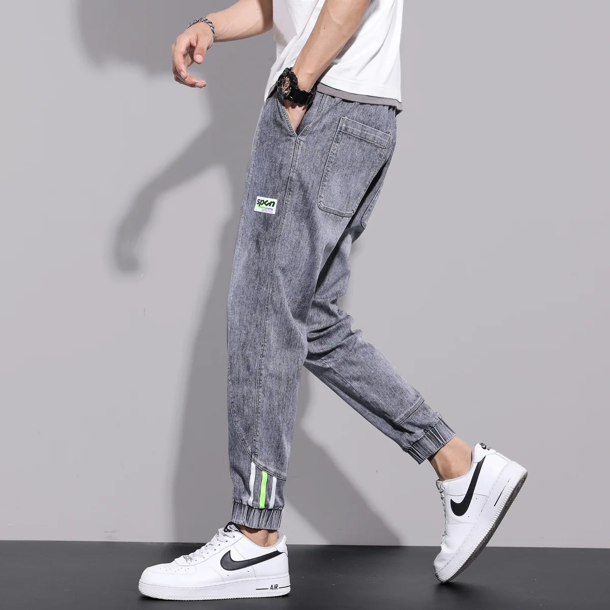 

Trendy Brand Autumn New Jeans Men's Trendy Loose Large Size Ankle-Length Men's Pants Overalls Harem Trousers jeans
