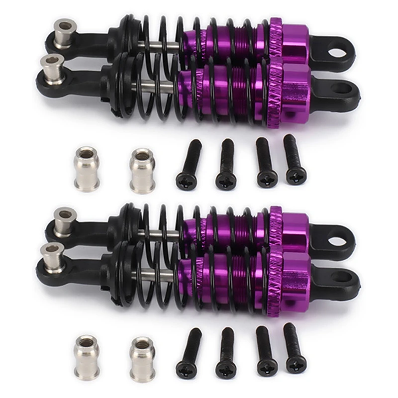 

4 шт. 65 мм амортизатор для радиоуправляемой машины 1/18 Wltoys A959 A969 A979 K929 Hpi Hsp Traxxas Losi Tamiya, фиолетовый