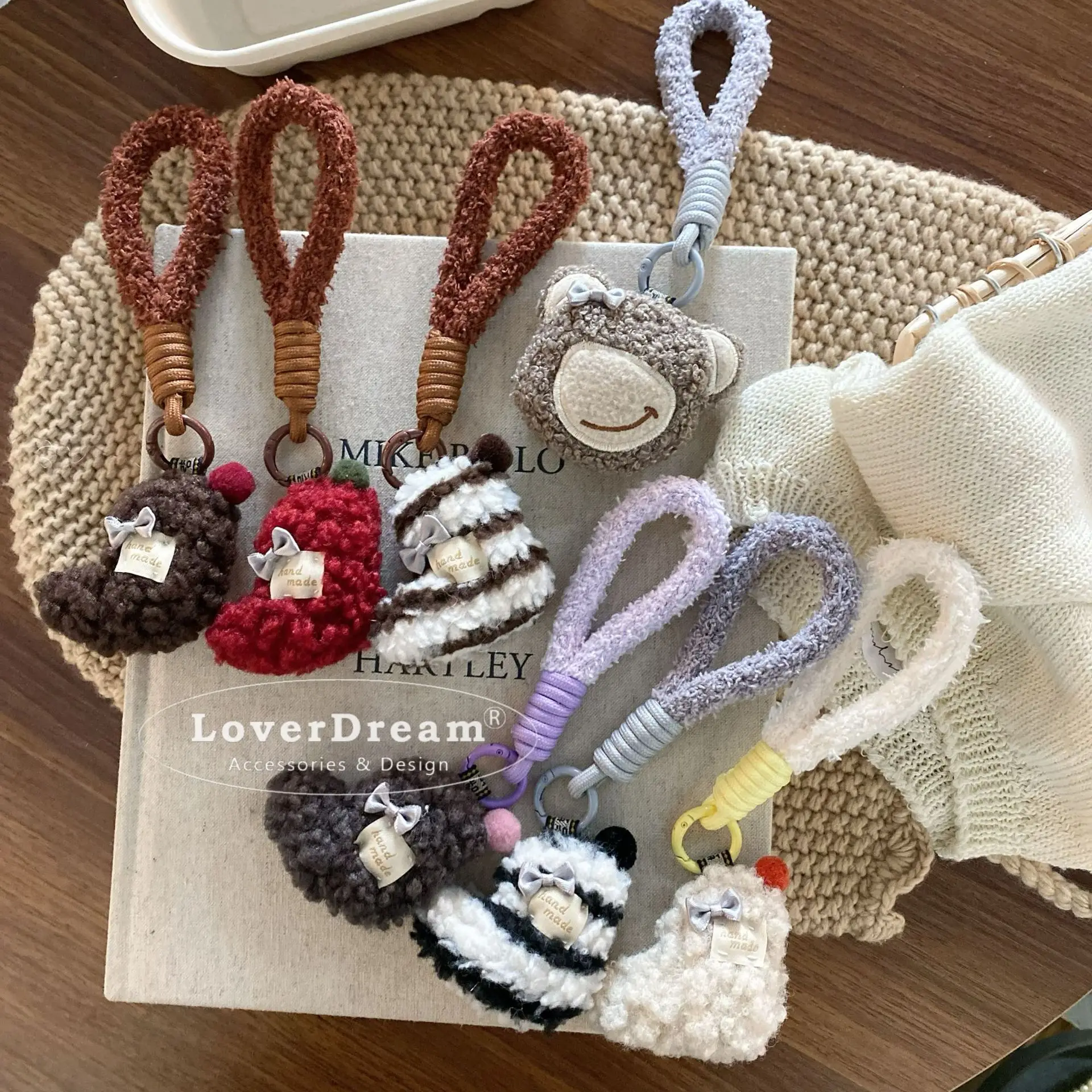 Новый корейский цветной плюшевый брелок с буквами и птицей украшение Kawaii